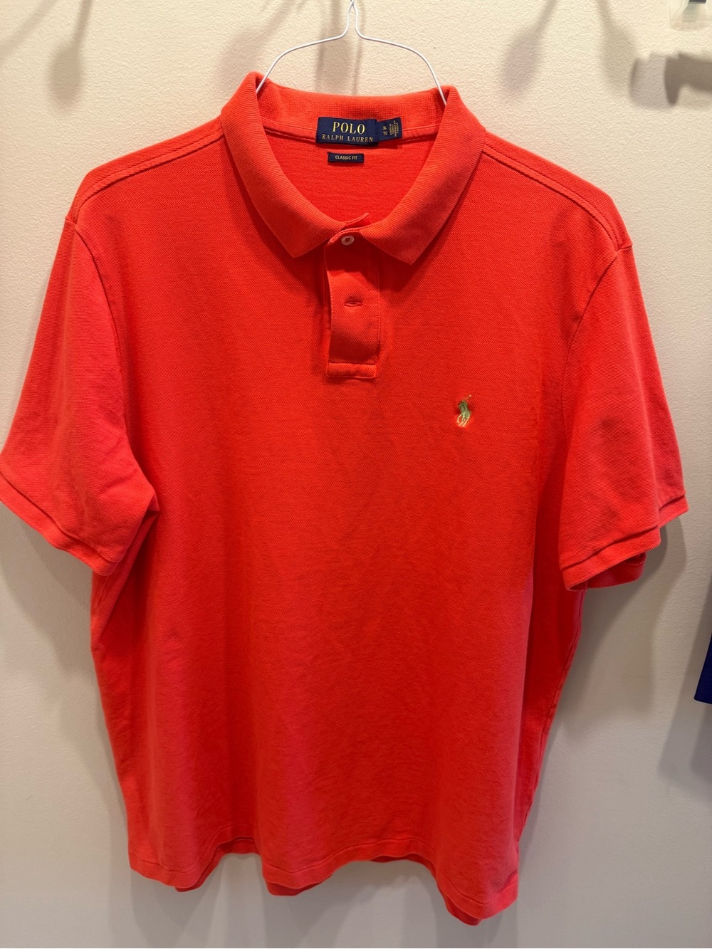 Ralph Lauren Red Men’s Polo Shirt with Embroidered Pony